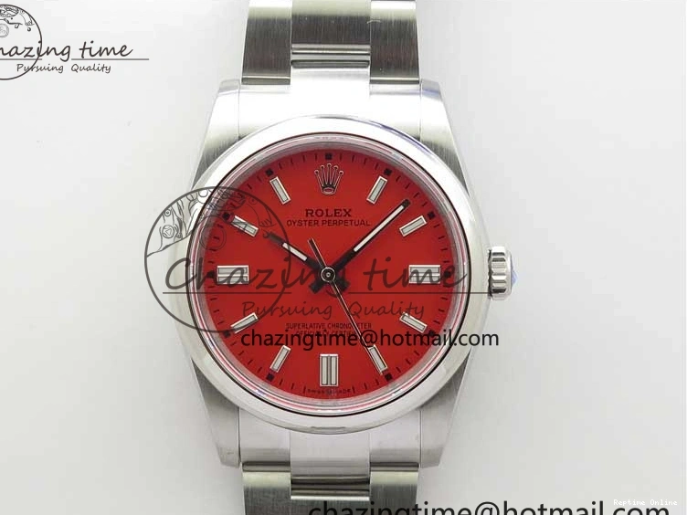 0510 Seasonal Oyster Perpetual 36mm 126000 BP Best Edition Red Dial on SS Bracelet 2652